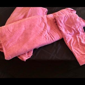 Rose colored TwinXL jersey sheets